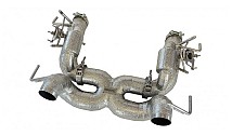 POWER OPTIMIZED EXHAUST SYSTEM WITH FLAP-REGULATION, COMPLETE HEAT-PROTECTED